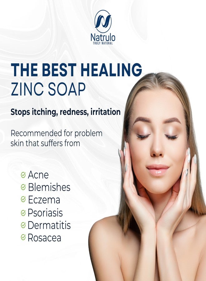 Natrulo Zinc Soap with Zinc Pyrithione | Gentle All-Natural Face & Body Wash | Daily Cleansing Formula for Oily, Sensitive & Blemish-Prone Skin | Exfoliating Wash with Aloe & Citrus | Made in USA - Image 2